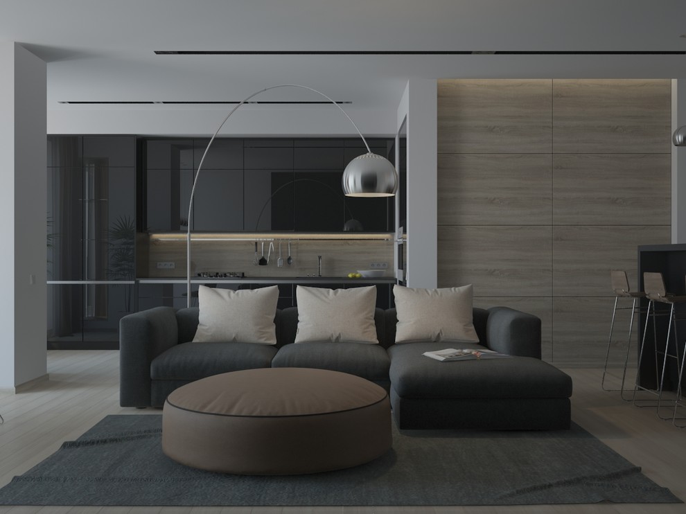 Гостиная - кухня в частном доме