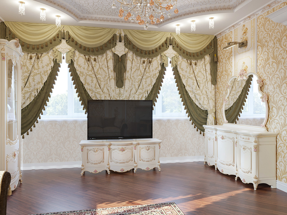 Классическая гостиная и кабинет в с.Ямном для семейной пары.