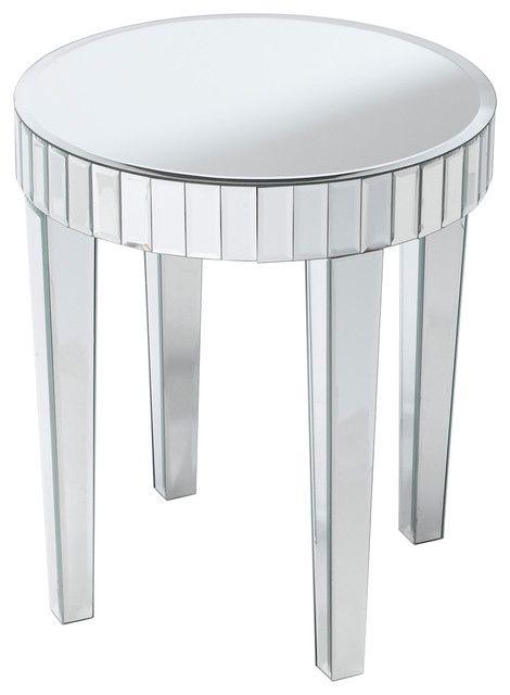 Rounded And Mirrored Side Table Rounded And Mirrored Side Table