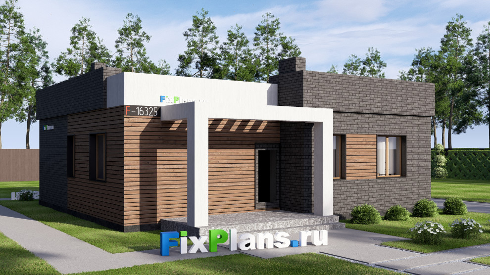 Проект одноэтажного дома 14х12м S119м2 F-16325
