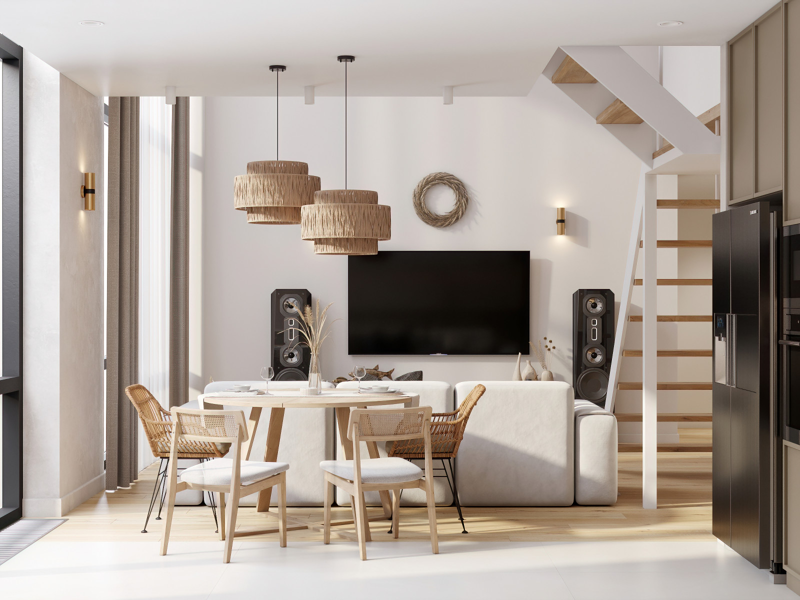 Двухуровневая квартира в стиле "ваби-саби". ЖК Событие