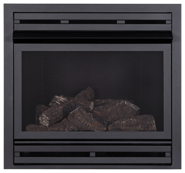 Pleasant Hearth Zero Clearance Firebox Gas Log Insert, 32000 Transitional Indoor Fireplaces