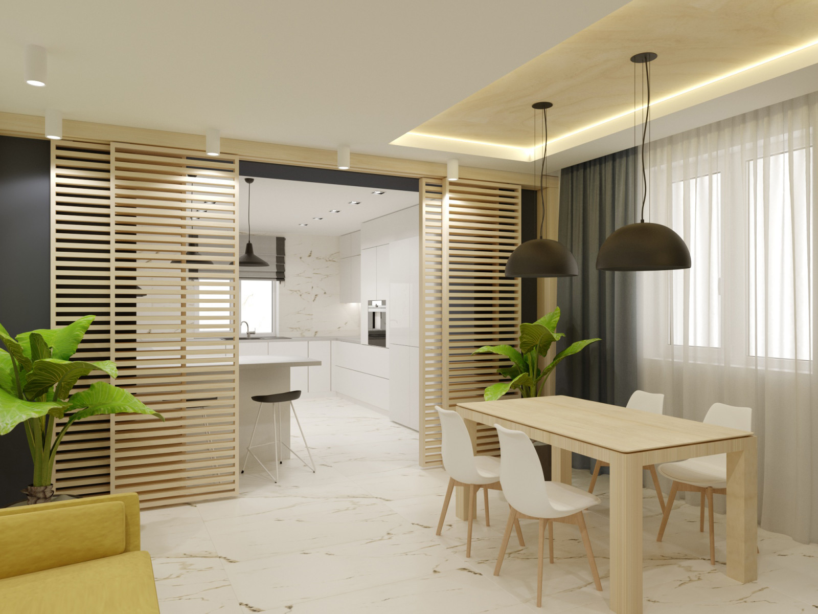 Дизайн-проект кухни-гостиной