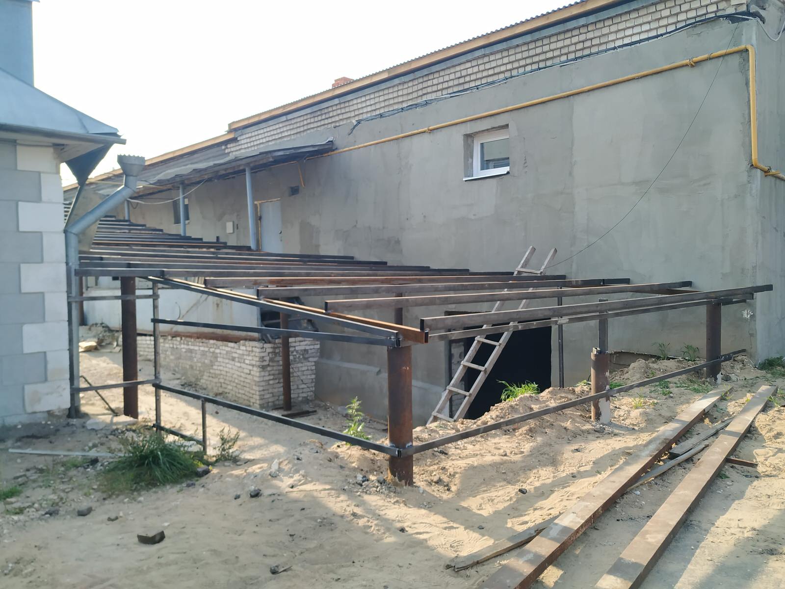 Конструкция под обшивку, навес.