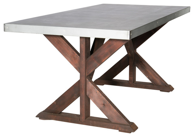 Zinc Simply Elegant Table Transitional Outdoor Dining Tables Zinc Simply Elegant Table Dark Coco 7