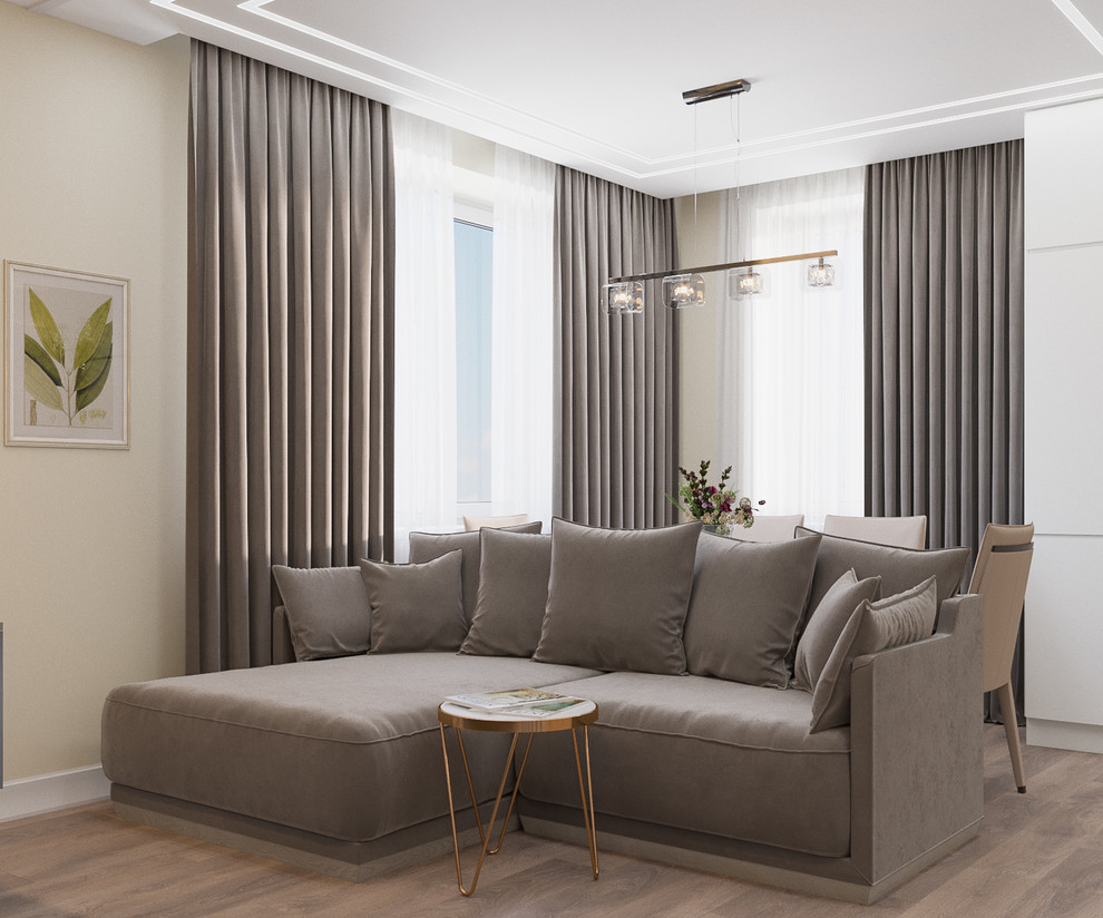 гостиная совмещенная с кухней