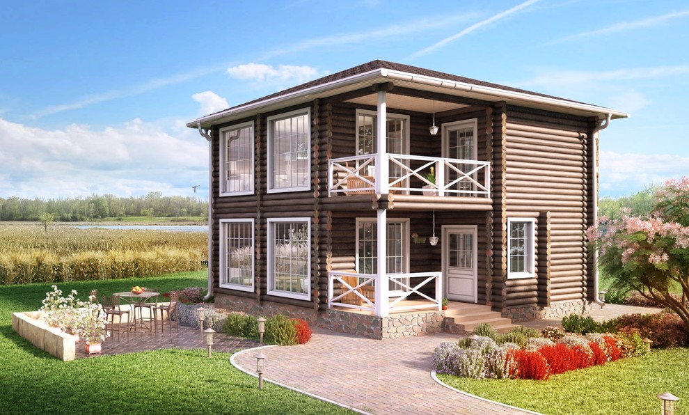 Загородный деревянный дом с панорамными окнами КЛЕН 99,5 м2