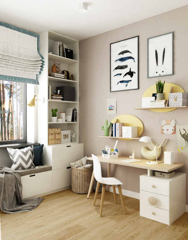 Детская сканди для девочки 12 кв м