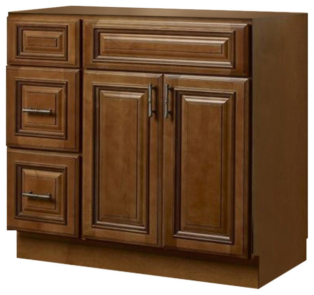JSI Kingston 36" Maple Vanity Base VKV3621D Traditional