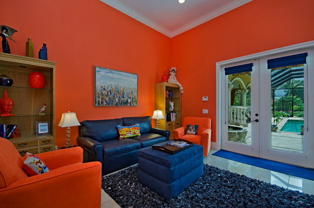Pine Ridge Villa contemporary-vardagsrum