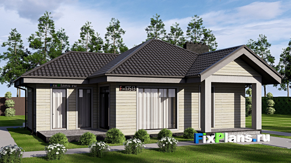 Проект одноэтажного дома 10х12м S81м2 F-17513