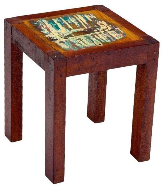 Pre-owned Outrigger Reclaimed Wood Stool