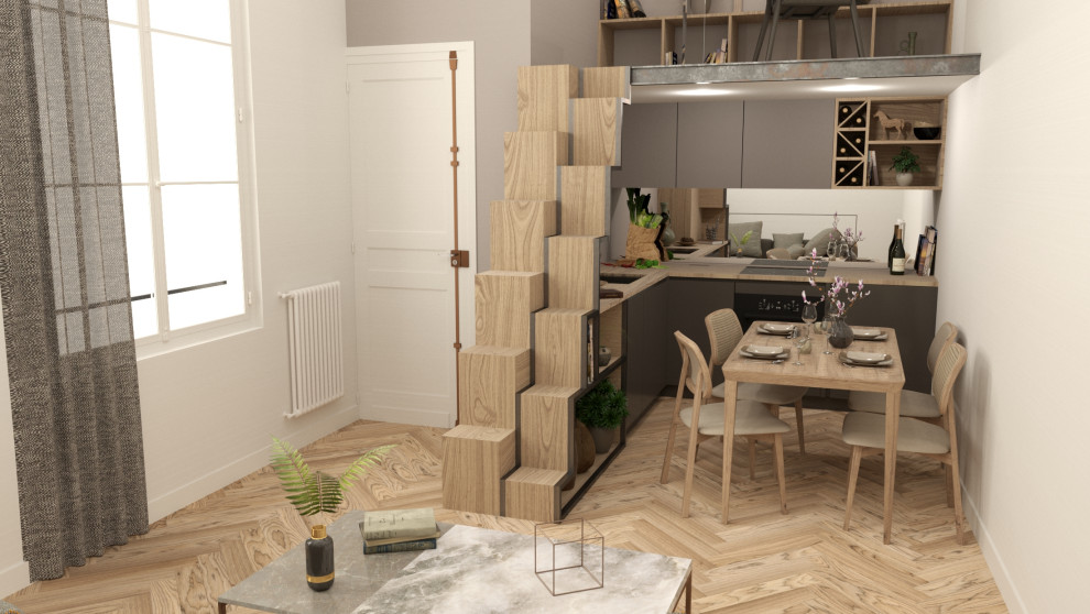 Projet (Option 1) - Salle à manger/cuisine - Modélisation 3D