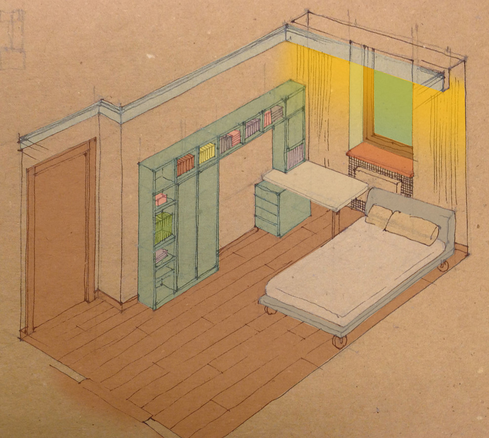 Концепция | Гостиная и Детская | Реконструкция и Трансформация | 2016