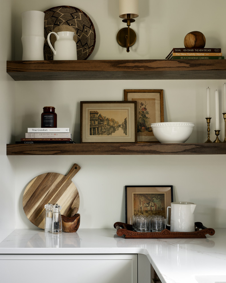 Example of a transitional kitchen design in Toronto