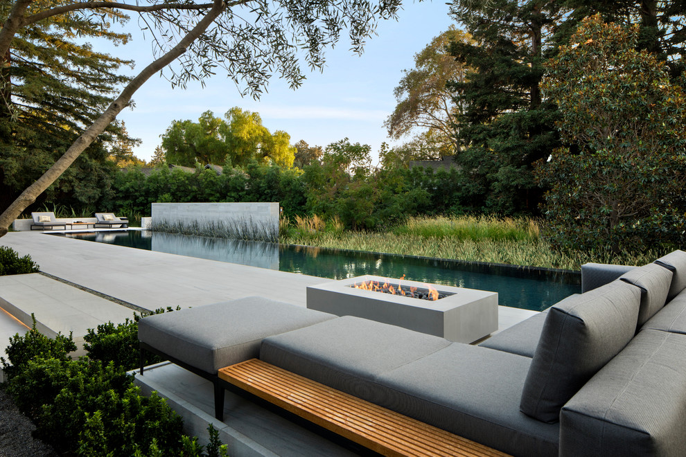Inspiration for a contemporary rectangular lap pool in San Francisco.