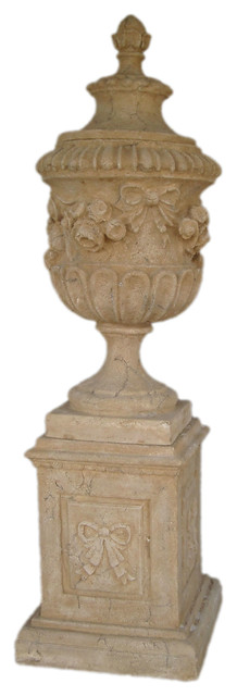 Stone Urn on Base - Roman Stone, 67.25