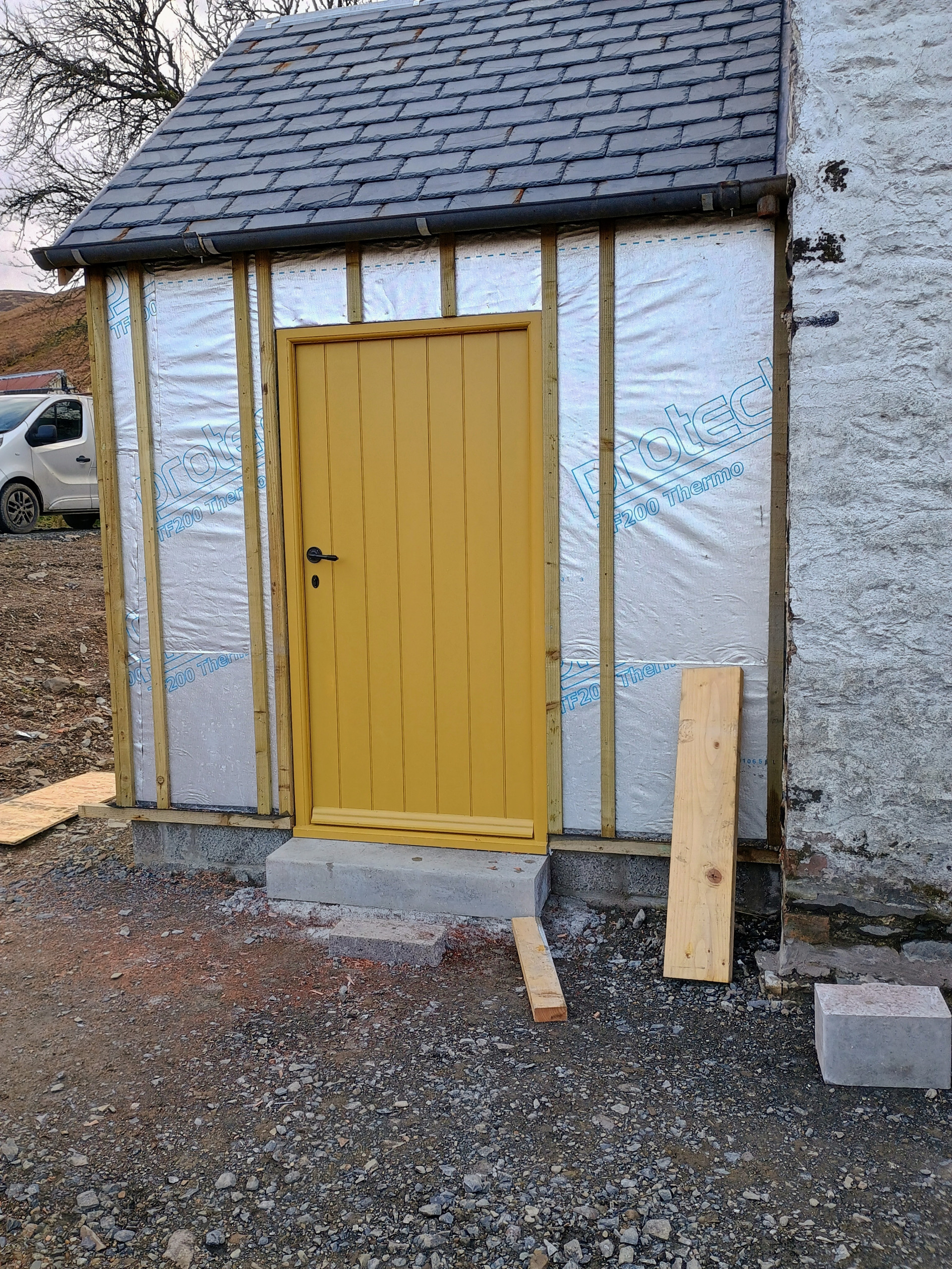 External slatted doors