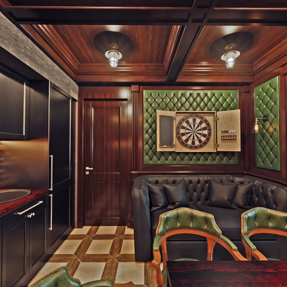 Квартира на Пулковском шоссе в стиле ирландского паба. 40 кв.м. Вариант 2.