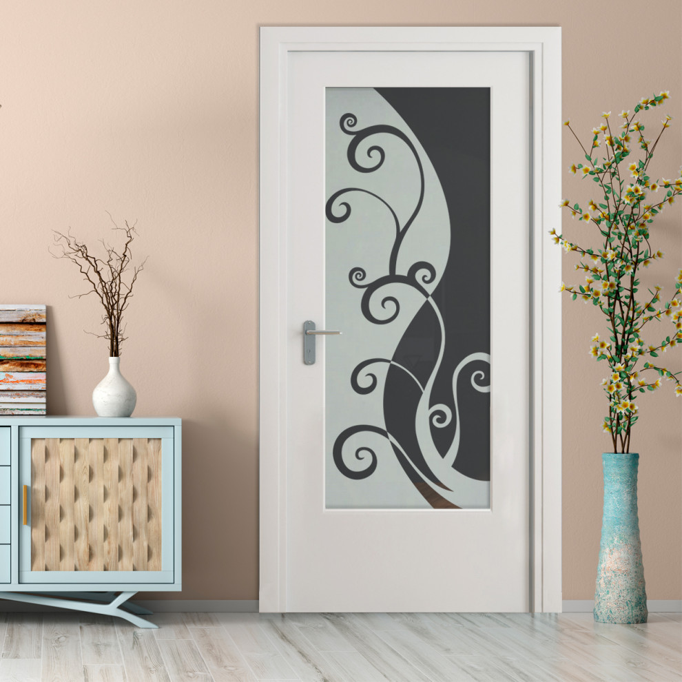 Highquality, Handcrafted, Interior wood door with glass insert