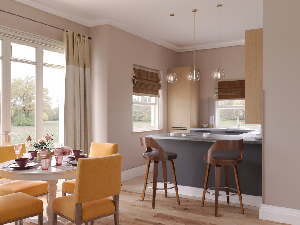 Кухня и  зона столовой