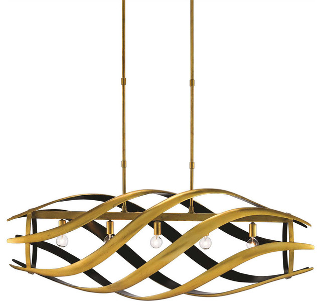 Trephine 5 Light Ceiling Mounts Contemporary Gold Leaf Satin Black Trephine 5 Light Ceiling Mounts Contemporary Gold Leaf Satin Black Chandeliers By Hedgeapple