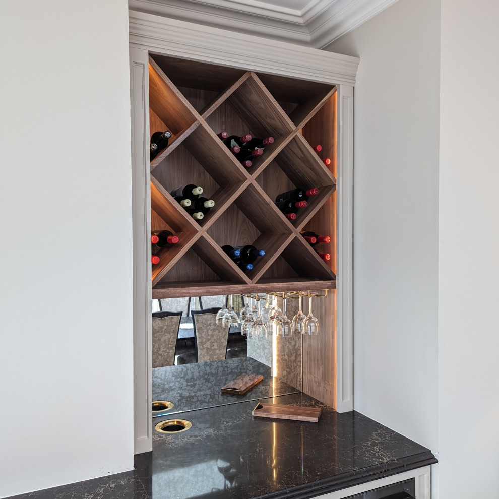 Design ideas for a traditional home bar in West Midlands.