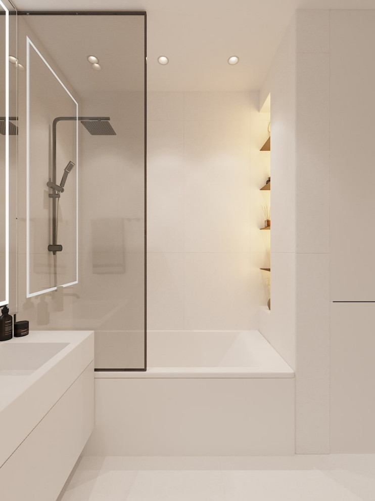 Ванная комната с современном стиле