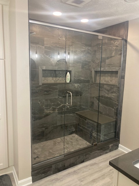Full bathroom with walk-in shower
