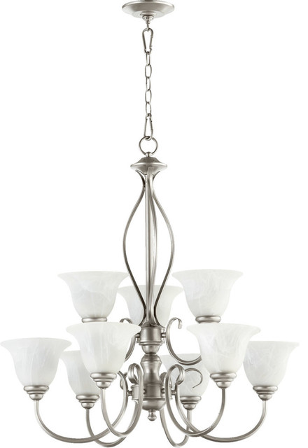 Spencer 9 Light Chandelier Clic Nickel Spencer 9 Light Chandelier Clic Nickel