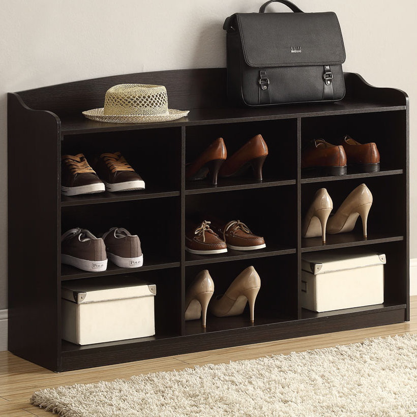 Shoe Storage Rack, Cappuccino Contemporary Shoe Storage by Modern