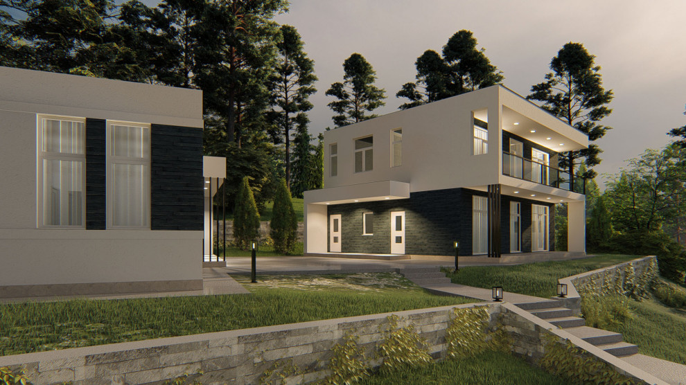 Дом из газобетона в современном стиле