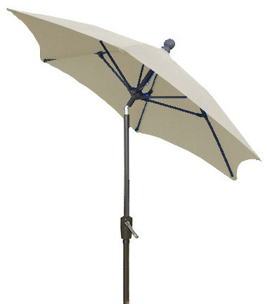 FiberBuilt 7.5' Bronze Finish Hexagonal Patio Umbrella With Tilt