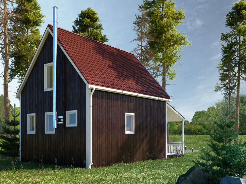 Деревянный гостевой дом с баней