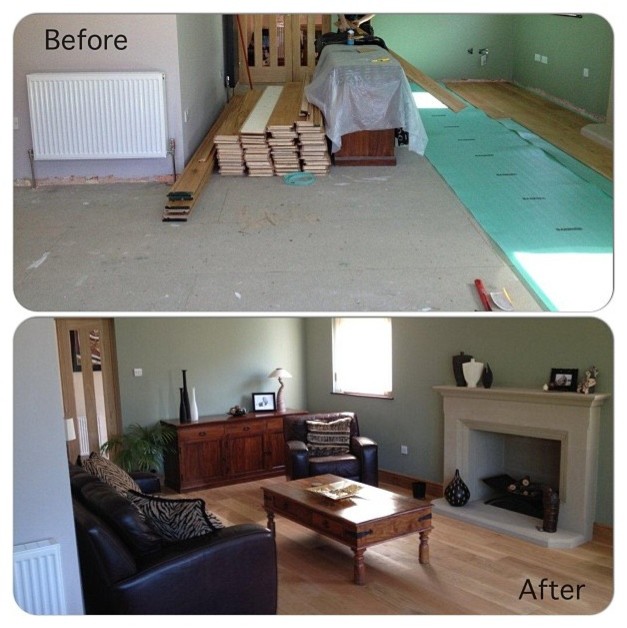 Rustic Solid Oak Flooring klassisk