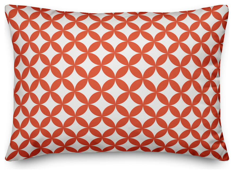Red Diamond Pattern Throw Pillow