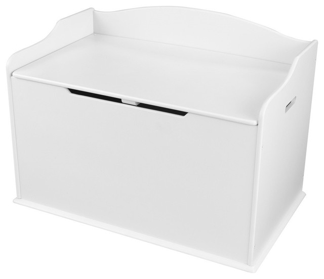 KidKraft Austin Toy Box in White Contemporary Kids Storage Benches