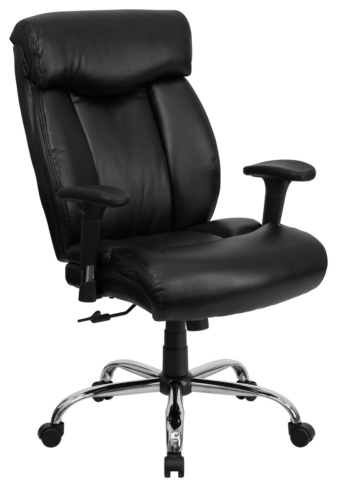 MFO 400 lb. Capacity Big & Tall Leather Office Chair with Arms