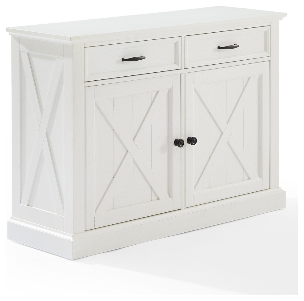 Clifton Sideboard Distressed White Transitional Buffets And