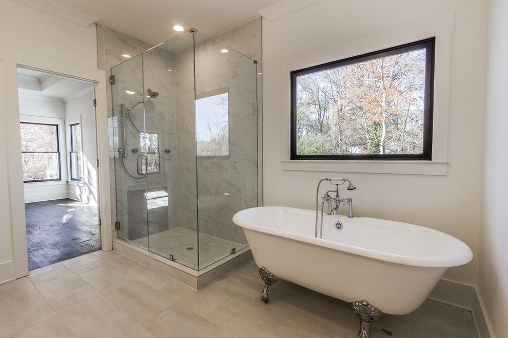 This is an example of a farmhouse bathroom in Atlanta.