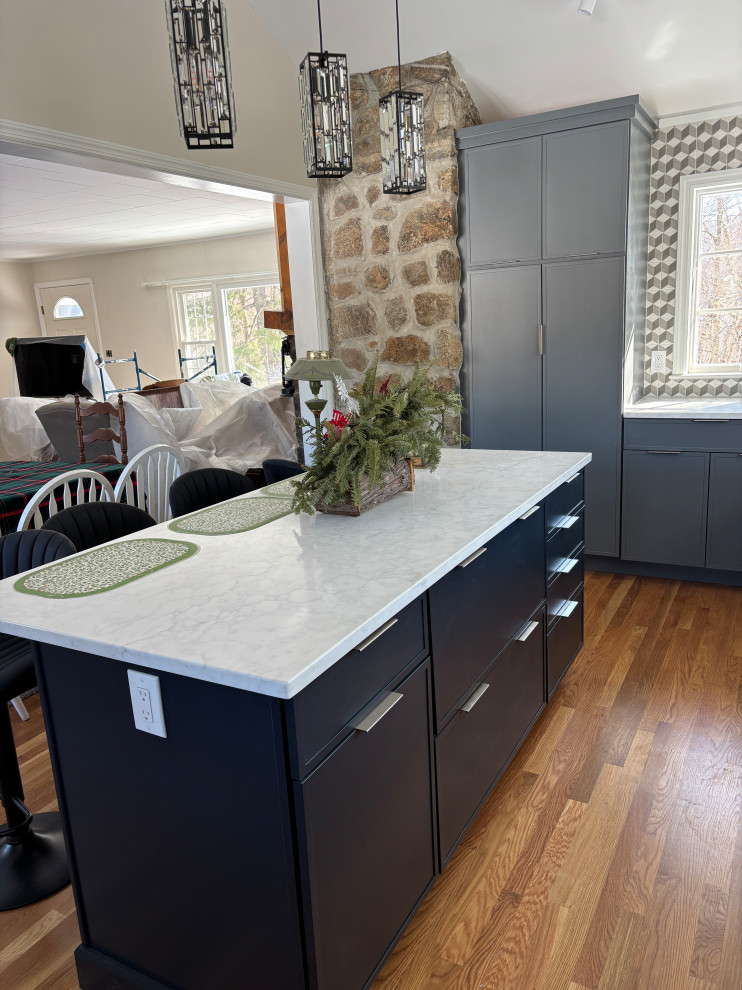 Trendy home design photo in New York