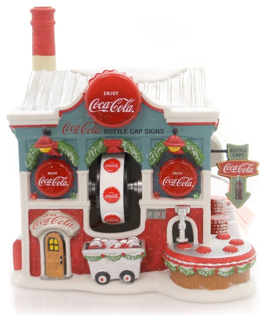 Department 56 North Pole Coca-Cola Bottle Caps Cap Tester /& Cap Ride