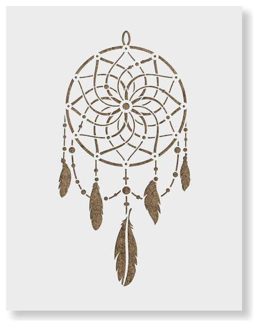 Dream Catcher Stencil, Reusable Stencil for Walls and Crafts