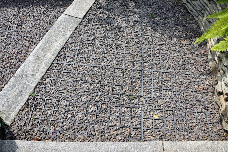 Использование сыпучих материалов в саду.