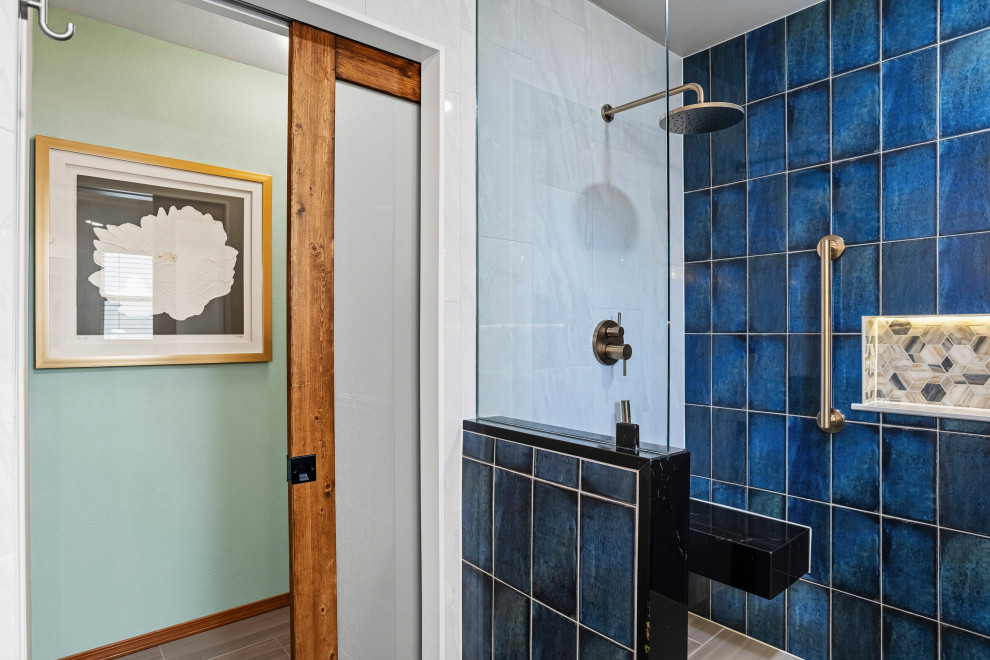 Emerald and Indigo Mosaic Bath