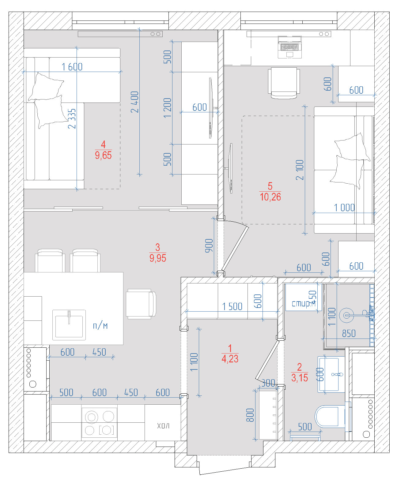 Квартира, 37 кв.м