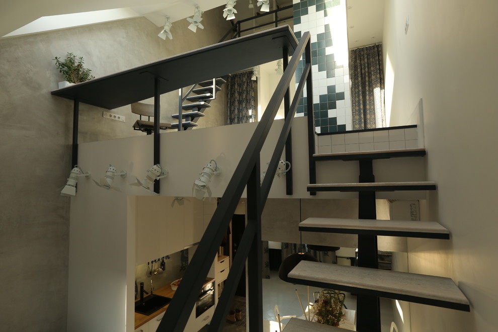 loft with Russian patterns for young man