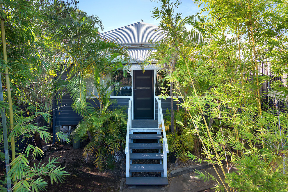 Photo of a modern blue exterior in Brisbane.