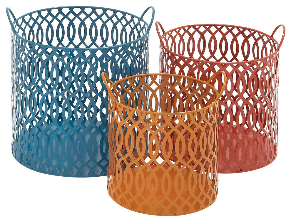regisseur hoe Nauwkeurig Modern And Unique Inspired Style Metal Basket Set Of 3 Home Decor 34976 -  Contemporary - Baskets - by GwG Outlet | Houzz