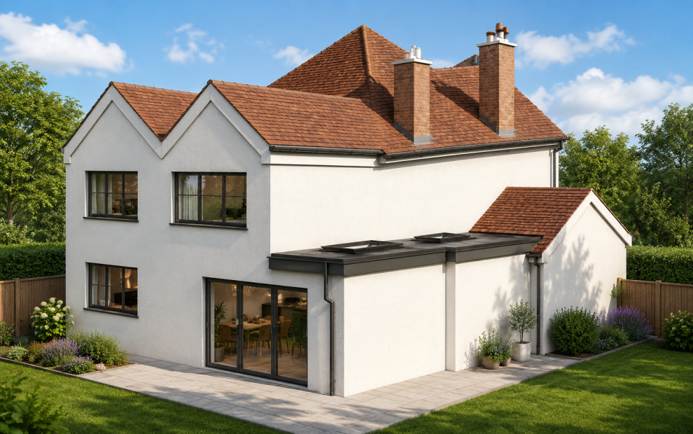 Double Storey Rear Extension, Garage Conversion and Outbuilding - Broxbourne
